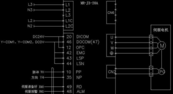 伺服電機與plc接線(xiàn)圖